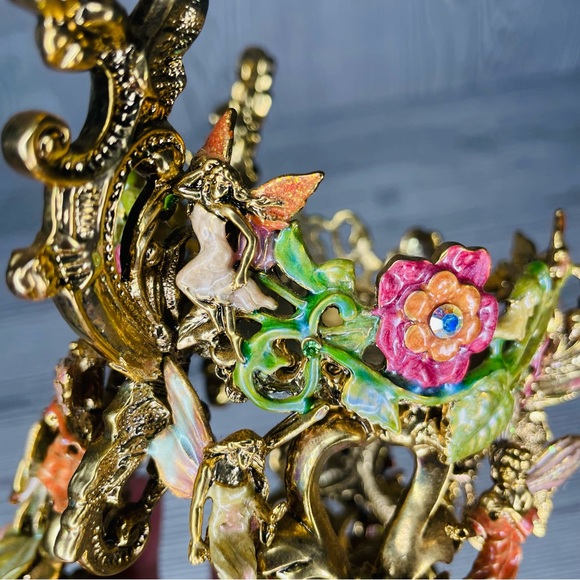 RARE Kirks Folly Fairies Bunny Candle Holder Stand  Fairyland Fantasy Magical - Picture 7 of 16